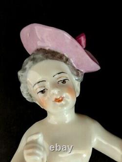 Antique Dressel & Kister Porcelain Half Doll, Collectible Antique Doll