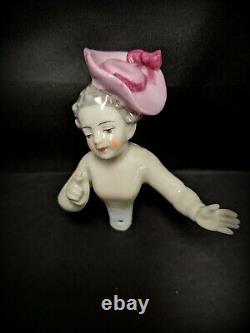Antique Dressel & Kister Porcelain Half Doll, Collectible Antique Doll