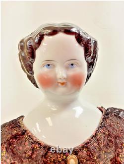 Antique Flattop China Doll 18