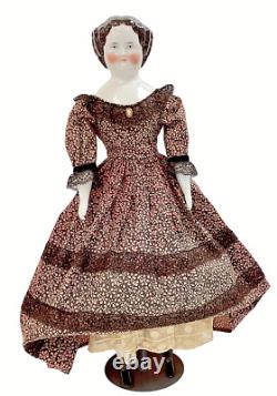 Antique Flattop China Doll 18