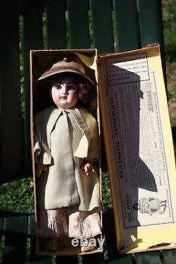 Antique French Doll E. Jumeau 7 ca 1886 in Jumeau Box, tall 17 in