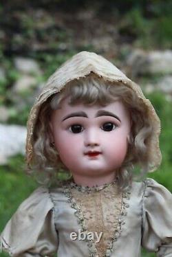 Antique French Doll by FB Eden Bebe 1887, tall 24,5 in