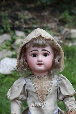 Antique French Doll by FB Eden Bebe 1887, tall 24,5 in