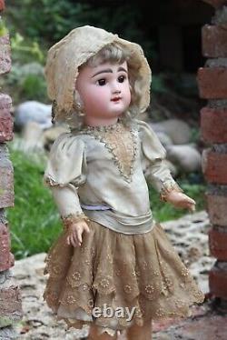 Antique French Doll by FB Eden Bebe 1887, tall 24,5 in