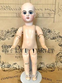 Antique French Emile Jumeau Depose Doll E5J Bisque Doll Blue Eyes Mohair Wig EJ