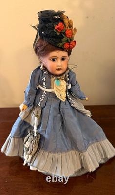 Antique French Jules verilingue Paris France 8 inch orig wig