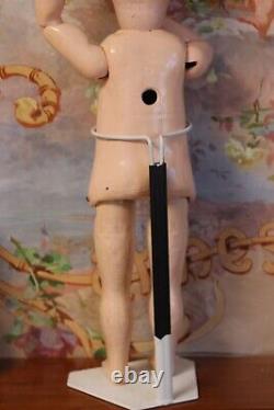 Antique French Mechanic Flirting Doll SFBJ 9 1895, tall 23 in