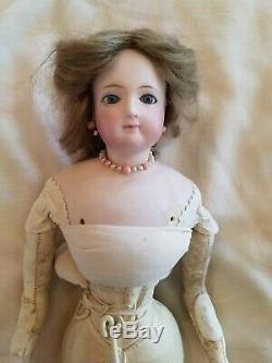 Antique French Poupee fashion bisque porcelain doll #4 17