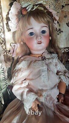 Antique French SFBJ 301 Bisque Head Doll 28in Beautiful