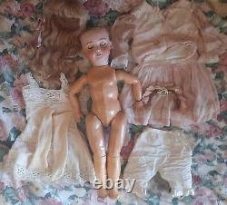 Antique French SFBJ 301 Bisque Head Doll 28in Beautiful