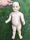 Antique Frozen Charlotte Charlie Doll Large 16 Chubby Boy Porcelain Germany