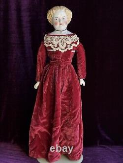 Antique German 11.5 Petite Blonde China Shoulder Head Doll