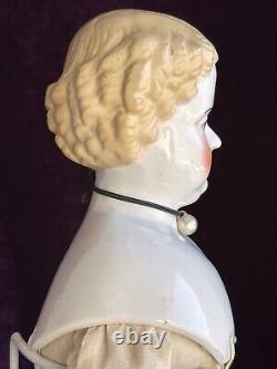 Antique German 11.5 Petite Blonde China Shoulder Head Doll