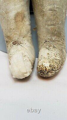 Antique German 19 Blonde China Head Civil War Era 1860 Leather Jointed Body