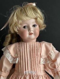 Antique German 20 C M Bergmann 1916 Bisque Head Doll