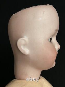 Antique German 20 C M Bergmann 1916 Bisque Head Doll