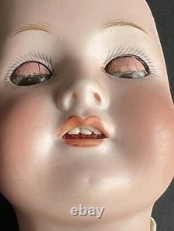 Antique German 20 C M Bergmann 1916 Bisque Head Doll