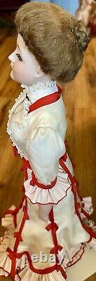 Antique German 21 Closed Mouth Gibson Girl Kestner Great Outfit Perfect