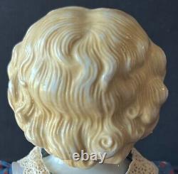 Antique German 22 ABG Alt Beck & Gottschalk 890 Blonde China Head Leather Doll