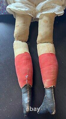 Antique German 22 ABG Alt Beck & Gottschalk 890 Blonde China Head Leather Doll