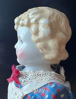 Antique German 22 ABG Alt Beck & Gottschalk 890 Blonde China Head Leather Doll