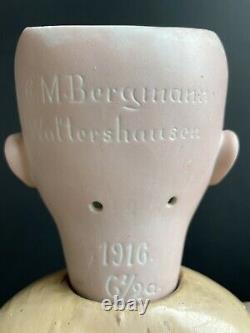 Antique German 22 Bergmann Waltershausen 1916 Bisque Head Doll