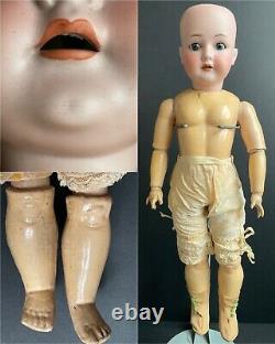 Antique German 22 Bergmann Waltershausen 1916 Bisque Head Doll