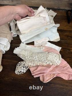 Antique German 22 China Head Doll Germany 6, with a lot of clothes