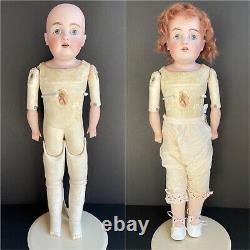 Antique German 22 Kestner 154 Dep Bisque Shoulder Head Doll