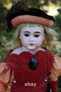 Antique German 22 Louis Wolf 2015 Turned Bisque Shoulder Head Doll