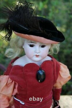 Antique German 22 Louis Wolf 2015 Turned Bisque Shoulder Head Doll