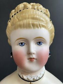 Antique German 29 Empress Augusta Parian China Head Doll Body by Emma Clear