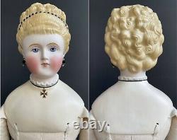 Antique German 29 Empress Augusta Parian China Head Doll Body by Emma Clear