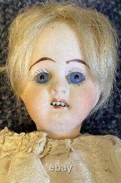 Antique German 7 1/2 Mystery Bisque Mignonette Doll On Teenage Body