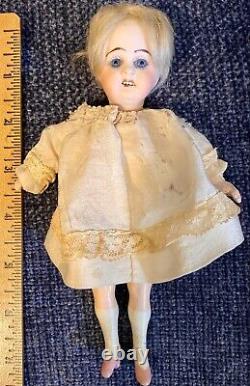 Antique German 7 1/2 Mystery Bisque Mignonette Doll On Teenage Body