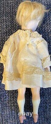 Antique German 7 1/2 Mystery Bisque Mignonette Doll On Teenage Body