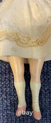 Antique German 7 1/2 Mystery Bisque Mignonette Doll On Teenage Body