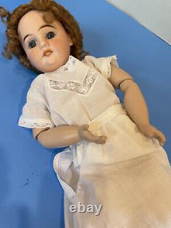Antique German Armand Marseille 17 Doll bisque head, porcelain arms, hands, feet