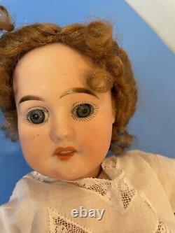 Antique German Armand Marseille 17 Doll bisque head, porcelain arms, hands, feet