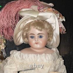 Antique German Bisque Head Doll ABG Alt Beck And Gottschalk # 639 Leather Body