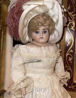 Antique German Bisque Head Doll ABG Alt Beck And Gottschalk # 639 Leather Body