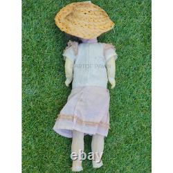 Antique German Bisque Head Doll Compo Body Stamped 410 Germany