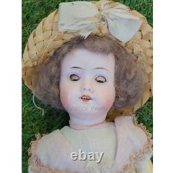 Antique German Bisque Head Doll Compo Body Stamped 410 Germany