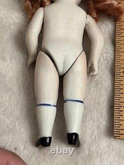 Antique German Bisque Kestner 5.5 All Bisque Doll Mold 208 Beautifully Dressed