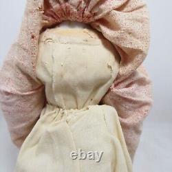 Antique German China Doll Porcelain Head with Wooden Arms and Legs Blue Eyes 10