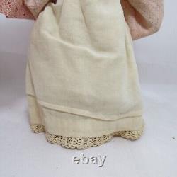 Antique German China Doll Porcelain Head with Wooden Arms and Legs Blue Eyes 10