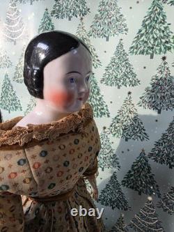 Antique German China head doll 22 inches tall
