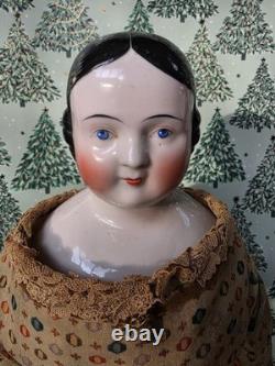 Antique German China head doll 22 inches tall