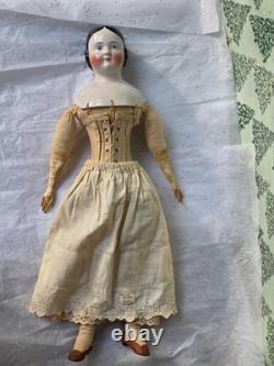 Antique German China head doll 22 inches tall