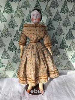 Antique German China head doll 22 inches tall